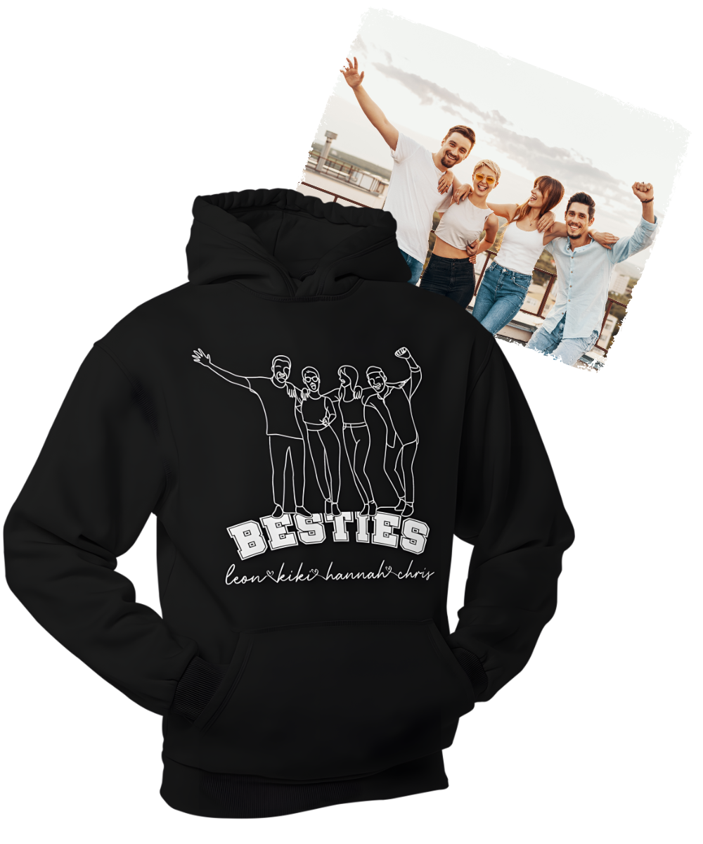Deine Idee, unser Strich – als personalisierter Hoodie
